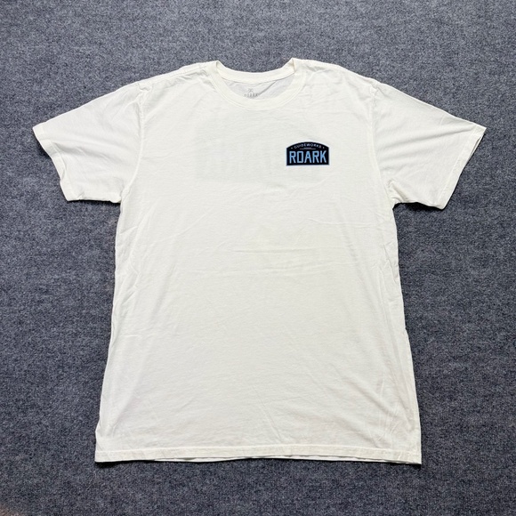 Roark T-shirt Mens XL White Guideworks Marquee Garment Dyed Premium Short Sleeve - Picture 1 of 6